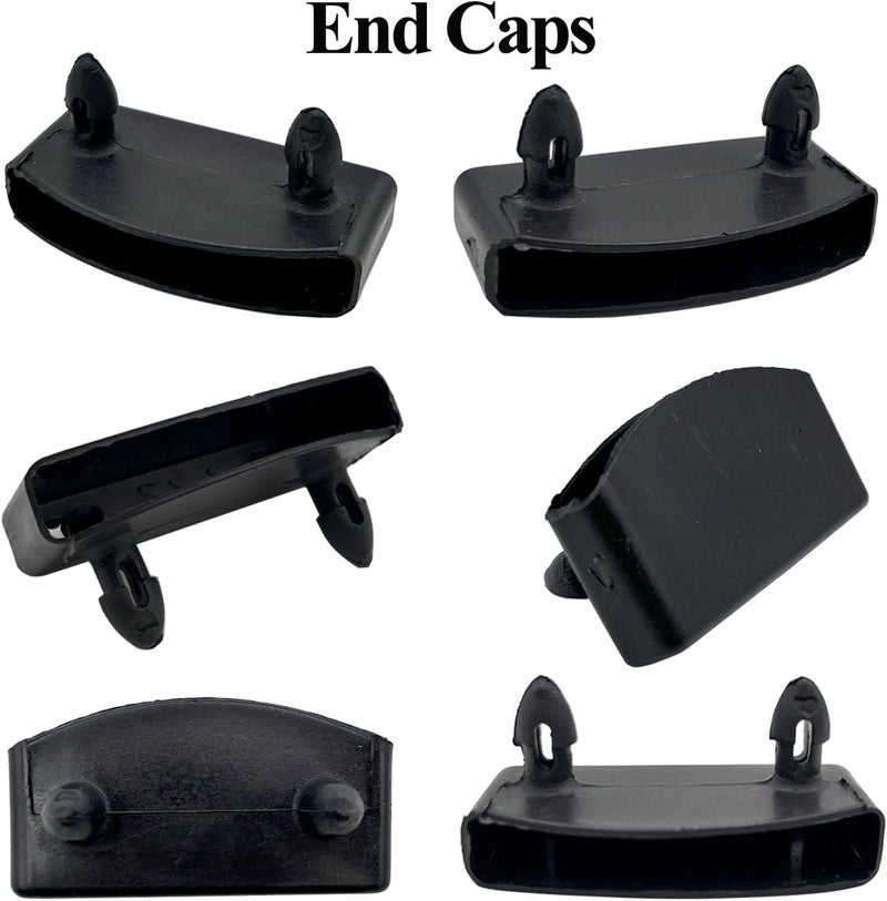 honigo 20pcs 54x9mm Black Replacement Bed Slat Plastic End Caps Holders for Holding Securing Wooden Slats Bed Base,Width 54mm x Height 9 mm (Inside Dimension) - Image 4